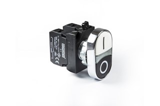 CM Serisi Metal 1NO+1NC Çiftli Düz Siyah-Beyaz 22 mm Buton